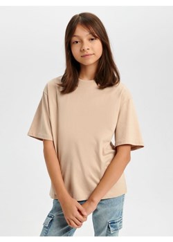 Sinsay - Koszulka oversize - beżowy ze sklepu Sinsay w kategorii Bluzki dziewczęce - zdjęcie 165704218