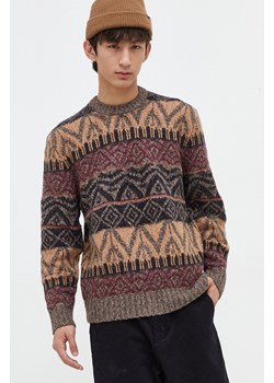 Abercrombie &amp; Fitch sweter męski kolor brązowy ze sklepu ANSWEAR.com w kategorii Swetry męskie - zdjęcie 165706239