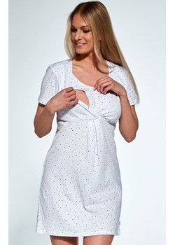 Koszula nocna do karmienia ciążowa 693/370 Agnes, Kolor biały-wzór, Rozmiar L, Cornette ze sklepu Intymna w kategorii Bielizna ciążowa - zdjęcie 165707006