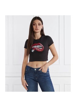 Tommy Jeans T-shirt WASHED TJ LIPS | Cropped Fit ze sklepu Gomez Fashion Store w kategorii Bluzki damskie - zdjęcie 165707239