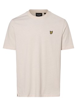 Lyle & Scott T-shirt męski Mężczyźni Bawełna beżowy jednolity ze sklepu vangraaf w kategorii T-shirty męskie - zdjęcie 165717056