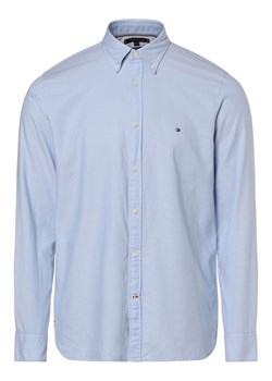 Tommy Hilfiger Koszula męska Mężczyźni Slim Fit Bawełna jasnoniebieski wypukły wzór tkaniny ze sklepu vangraaf w kategorii Koszule męskie - zdjęcie 165717066