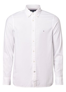 Tommy Hilfiger Koszula męska Mężczyźni Slim Fit Bawełna biały jednolity ze sklepu vangraaf w kategorii Koszule męskie - zdjęcie 165717067