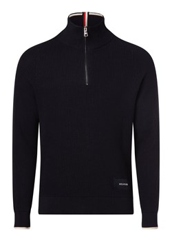 Tommy Hilfiger Sweter męski Mężczyźni Bawełna granatowy jednolity ze sklepu vangraaf w kategorii Swetry męskie - zdjęcie 165717086