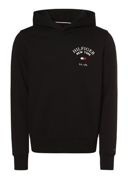 Tommy Hilfiger Męska bluza z kapturem Mężczyźni czarny jednolity ze sklepu vangraaf w kategorii Bluzy męskie - zdjęcie 165717088