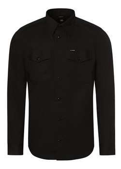 G-Star RAW Koszula męska Mężczyźni Slim Fit Bawełna czarny jednolity ze sklepu vangraaf w kategorii Koszule męskie - zdjęcie 165717129