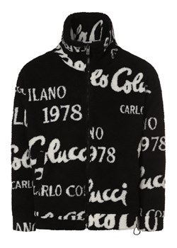 Carlo Colucci Męska bluza rozpinana Mężczyźni Sztuczne włókno czarny wzorzysty ze sklepu vangraaf w kategorii Kurtki męskie - zdjęcie 165717137