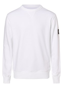 Calvin Klein Jeans Męska bluza nierozpinana Mężczyźni Bawełna biały jednolity ze sklepu vangraaf w kategorii Bluzy męskie - zdjęcie 165717168