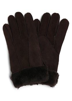 eem Skórzane rękawiczki Mężczyźni skóra czekoladowy jednolity ze sklepu vangraaf w kategorii Rękawiczki męskie - zdjęcie 165717457