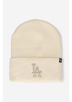 47 brand czapka Angeles Dodgers Haymake kolor beżowy ze sklepu ANSWEAR.com w kategorii Czapki zimowe męskie - zdjęcie 165738148