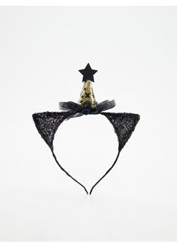 Reserved - Opaska z uszkami i czapeczką - czarny ze sklepu Reserved w kategorii Opaski dziecięce - zdjęcie 165740937