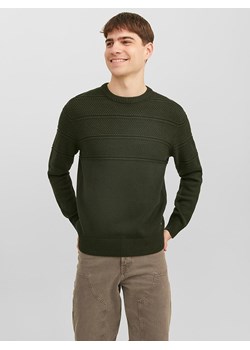 Jack &amp; Jones Sweter w kolorze ciemnozielonym ze sklepu Limango Polska w kategorii Swetry męskie - zdjęcie 165742595
