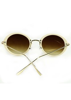 Okrągłe okulary przeciwsłoneczne MAZZINI LENONKI NEW biały ze sklepu Verostilo w kategorii Okulary przeciwsłoneczne damskie - zdjęcie 165743788
