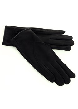 Rękawiczki damskie ocieplane stebnowane nubuk - MARCO MAZZINI - czarne ze sklepu Verostilo w kategorii Rękawiczki damskie - zdjęcie 165744388