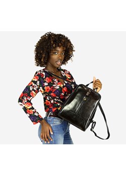 Skórzany plecak MAZZINI - Capri  czarny ze sklepu Verostilo w kategorii Plecaki - zdjęcie 165744715