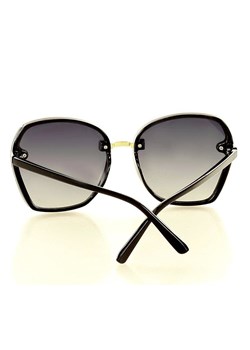 Minimalistyczne okulary przeciwsłoneczne MAZZINI GLAMOUR czarny ze sklepu Verostilo w kategorii Okulary przeciwsłoneczne damskie - zdjęcie 165746088