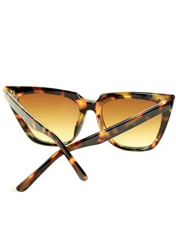 Nowoczesne okulary przeciwsłoneczne MAZZINI KOCIE OKO brąz ze sklepu Verostilo w kategorii Okulary przeciwsłoneczne damskie - zdjęcie 165746856