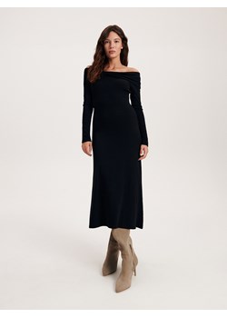 Reserved - Sukienka z odkrytymi ramionami - czarny ze sklepu Reserved w kategorii Sukienki - zdjęcie 165750266
