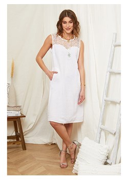 Rodier Lin Lniana sukienka w kolorze białym ze sklepu Limango Polska w kategorii Sukienki - zdjęcie 165751237