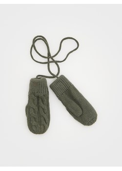 Reserved - Jednopalczaste rękawiczki na sznurku - zielony ze sklepu Reserved w kategorii Rękawiczki dziecięce - zdjęcie 165752276