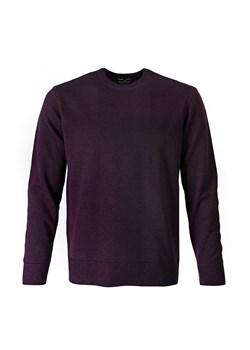 Męski Sweter Pako Jeans - Wełniany - Śliwkowy Melanż SWPJNSmonoSL ze sklepu JegoSzafa.pl w kategorii Swetry męskie - zdjęcie 165753758