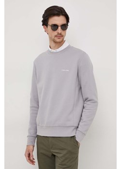 Calvin Klein bluza męska kolor szary gładka ze sklepu ANSWEAR.com w kategorii Bluzy męskie - zdjęcie 165755686
