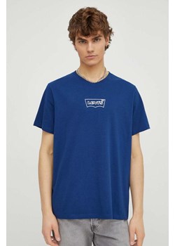 Levi&apos;s t-shirt męski kolor niebieski z nadrukiem ze sklepu ANSWEAR.com w kategorii T-shirty męskie - zdjęcie 165756685