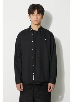 Carhartt WIP koszula bawełniana L/S Madison Shirt męska kolor czarny regular z kołnierzykiem button-down I023339.K02XX ze sklepu PRM w kategorii Koszule męskie - zdjęcie 165762219