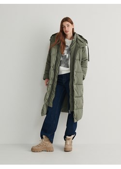 Reserved - Pikowany płaszcz - zielony ze sklepu Reserved w kategorii Płaszcze damskie - zdjęcie 165787599