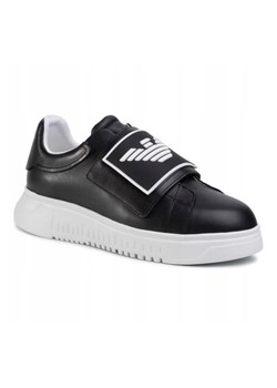 EMPORIO ARMANI Czarne sneakersy, Rozmiar 40 ze sklepu outfit.pl w kategorii Buty sportowe męskie - zdjęcie 165794068