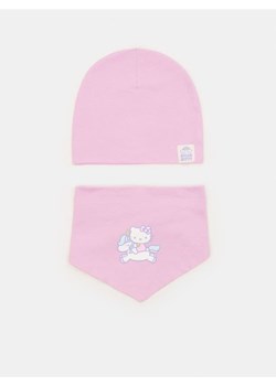 Sinsay - Komplet: czapka i chustka Hello Kitty - fioletowy ze sklepu Sinsay w kategorii Czapki dziecięce - zdjęcie 165794709