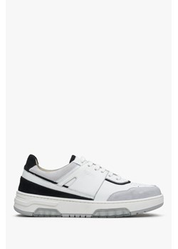 Estro: Szaro-białe sneakersy damskie z łączonych materiałów ze sklepu Estro w kategorii Buty sportowe damskie - zdjęcie 165803019