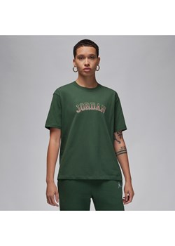 Damski T-shirt z nadrukiem Jordan - Zieleń ze sklepu Nike poland w kategorii Bluzki damskie - zdjęcie 165806409