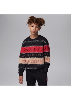 Bluza dla dużych dzieci Jordan MJ Holiday Fleece Crew - Czerń ze sklepu Nike poland w kategorii Bluzy chłopięce - zdjęcie 165806415