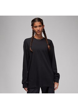 Damski T-shirt o kroju oversize z długim rękawem Jordan Essentials - Czerń ze sklepu Nike poland w kategorii Bluzki damskie - zdjęcie 165806419