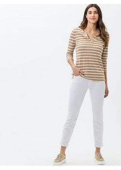 BRAX Koszulka &quot;Claire&quot; w kolorze jasnobrązowo-białym ze sklepu Limango Polska w kategorii Bluzki damskie - zdjęcie 165806718