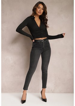 Czarne Jeansy Skinny High Waist Tatana ze sklepu Renee odzież w kategorii Jeansy damskie - zdjęcie 165809525