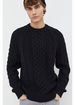 Abercrombie &amp; Fitch sweter z domieszką wełny męski kolor czarny ze sklepu ANSWEAR.com w kategorii Swetry męskie - zdjęcie 165867657