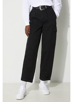 Carhartt WIP spodnie bawełniane Collins Pant kolor czarny fason cargo high waist I029789.89GD ze sklepu PRM w kategorii Spodnie damskie - zdjęcie 165874478
