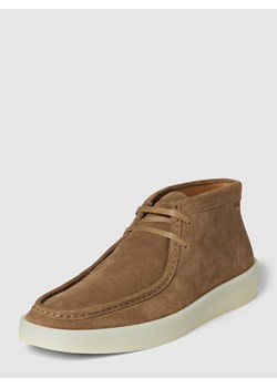 Buty sznurowane ze skóry z wytłoczonym logo model ‘Clay’ ze sklepu Peek&Cloppenburg  w kategorii Buty zimowe męskie - zdjęcie 165874646