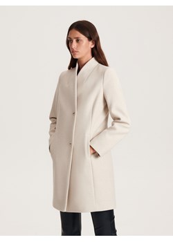 Reserved - Płaszcz ze stójką - złamana biel ze sklepu Reserved w kategorii Płaszcze damskie - zdjęcie 165875388