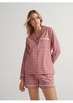 Reserved - Dwuczęściowa piżama w kratę - czerwony ze sklepu Reserved w kategorii Piżamy damskie - zdjęcie 165876166