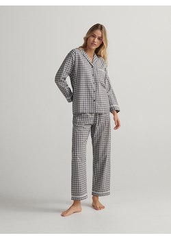 Reserved - Dwuczęściowa piżama z bawełny - szary ze sklepu Reserved w kategorii Piżamy damskie - zdjęcie 165876187