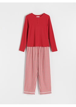 Reserved - Dwuczęściowa piżama - czerwony ze sklepu Reserved w kategorii Piżamy damskie - zdjęcie 165878389