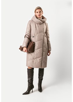 Beżowa kurtka z żakardowej tkaniny ze sklepu Molton w kategorii Kurtki damskie - zdjęcie 165878575