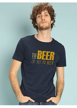 WOOOP Koszulka &quot;To Beer or not to Beer&quot; w kolorze granatowym ze sklepu Limango Polska w kategorii T-shirty męskie - zdjęcie 165883805