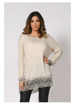 Plus Size Company Koszulka &quot;Floreal&quot; w kolorze beżowym ze sklepu Limango Polska w kategorii Bluzki damskie - zdjęcie 165884989