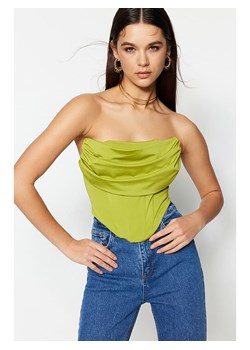 trendyol Top w kolorze zielonym ze sklepu Limango Polska w kategorii Bluzki damskie - zdjęcie 165886455