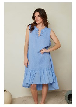Le Monde du Lin Lniana sukienka w kolorze błękitnym ze sklepu Limango Polska w kategorii Sukienki - zdjęcie 165886909