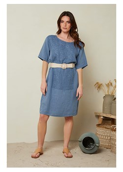 Le Monde du Lin Lniana sukienka w kolorze niebieskim ze sklepu Limango Polska w kategorii Sukienki - zdjęcie 165886918